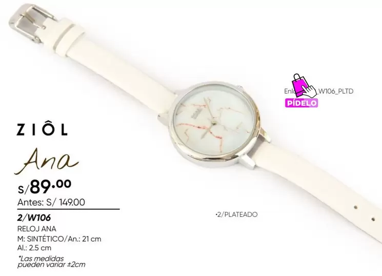 Reloj Ana 2/W106