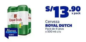 Royal - Cerveza Pack de 4 latas