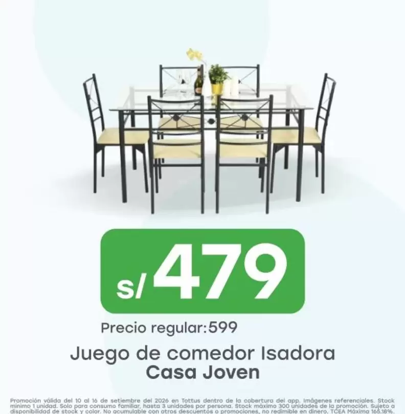Casa Joven - Juego de comedor