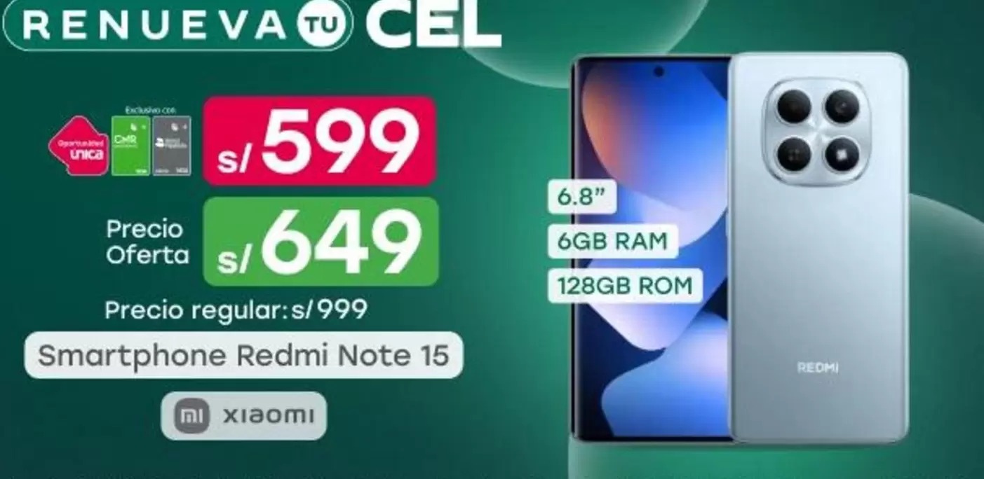Xiaomi - Smartphone Redmi Note 15