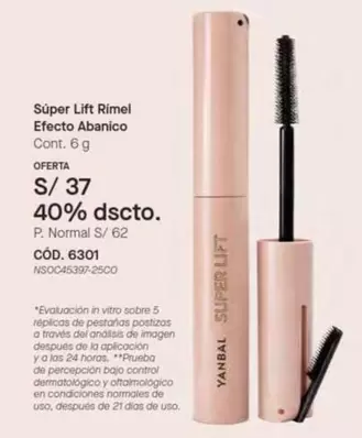 Yanbal - Súper Lift Rímel Efecto Abanico CÓD. 6301