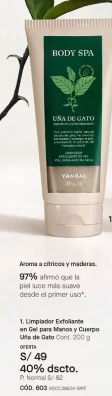 Gato - Limpiador Exfoliante en Gel para Manos y Cuerpo Uña de