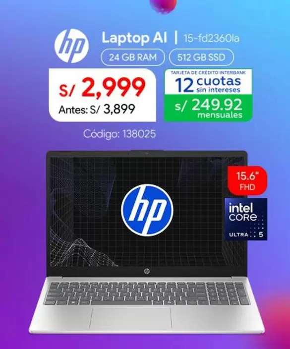 Hp - Laptop AI | 15-fd2360la
