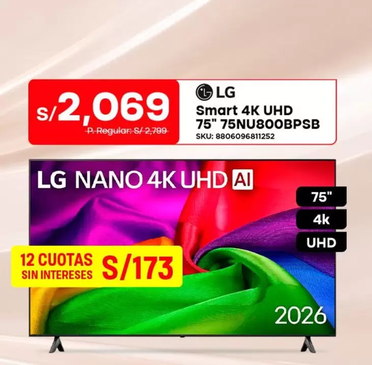 Lg - Smart 4K UHD 75" 75NU800BPSB