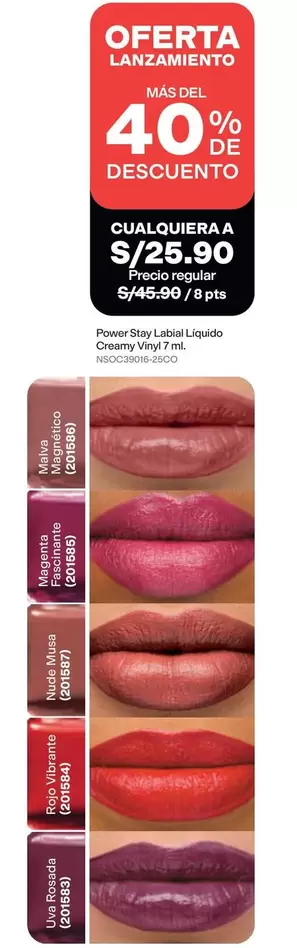 PTS - Power Stay Lipstick Liquids Creamy Vinyl