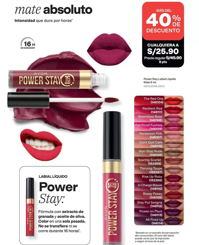 Avon - Power Stay Liquid Lipstick