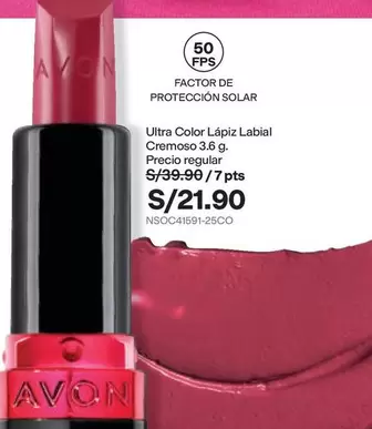 Avon - Ultra Color Lápiz Labial Cremoso 3.6 g. NSOC41591-25CO