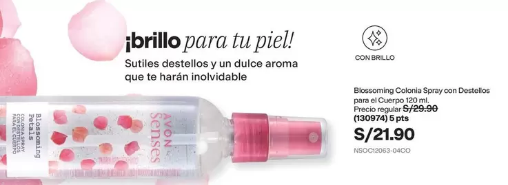 Avon - Blossoming Colonia Spray con Destellos para el Cuerpo 120 ml