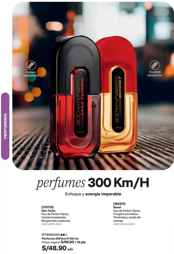 Avon - perfumes 300 Km/H Max Turbo, perfumes 300 Km/H Boost