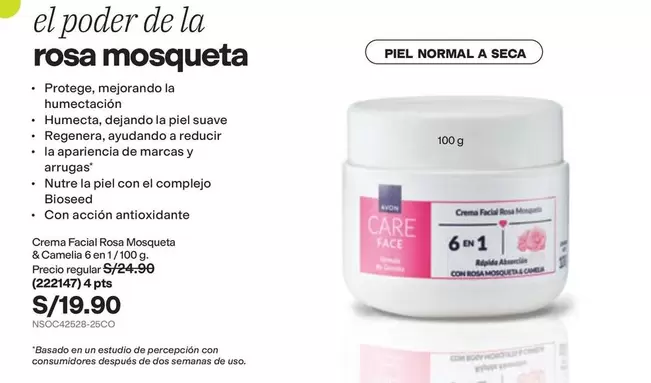 Piel - Crema Facial Rosa Mosqueta & Camelia