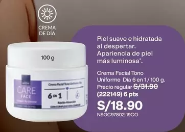 Piel - Crema Facial Tono Uniforme