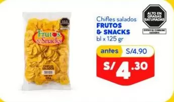 Chifles salados FRUTOS & SNACKS