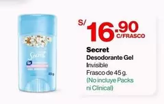 Secret - Desodorante Gel Invisible
