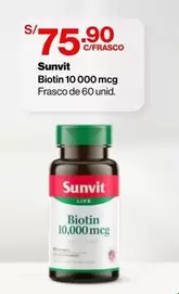 Biotin 10 000 mcg Frasco de 60 unid.