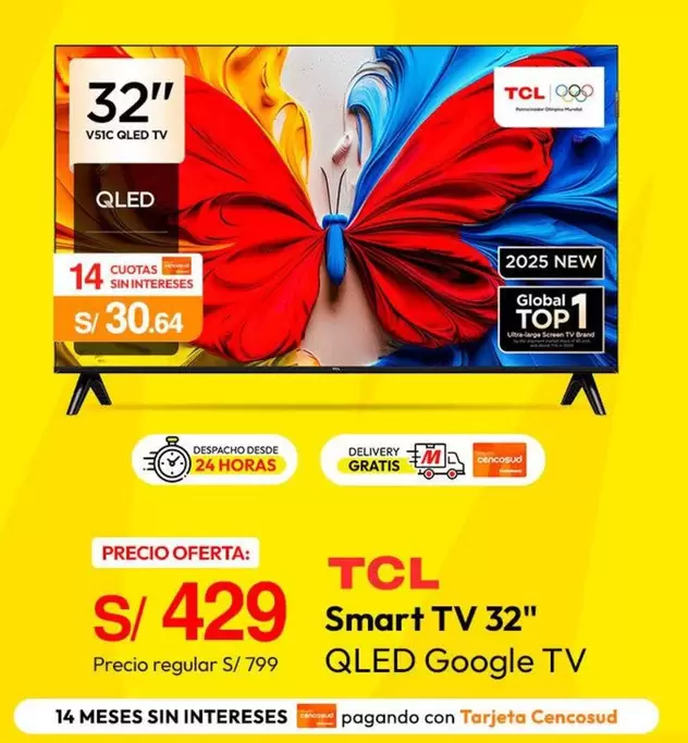 Global - Smart TV 32" QLED Google TV