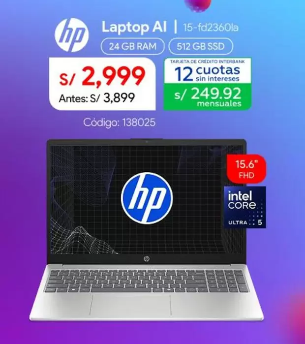 Hp - Laptop AI | 15-fd2360la