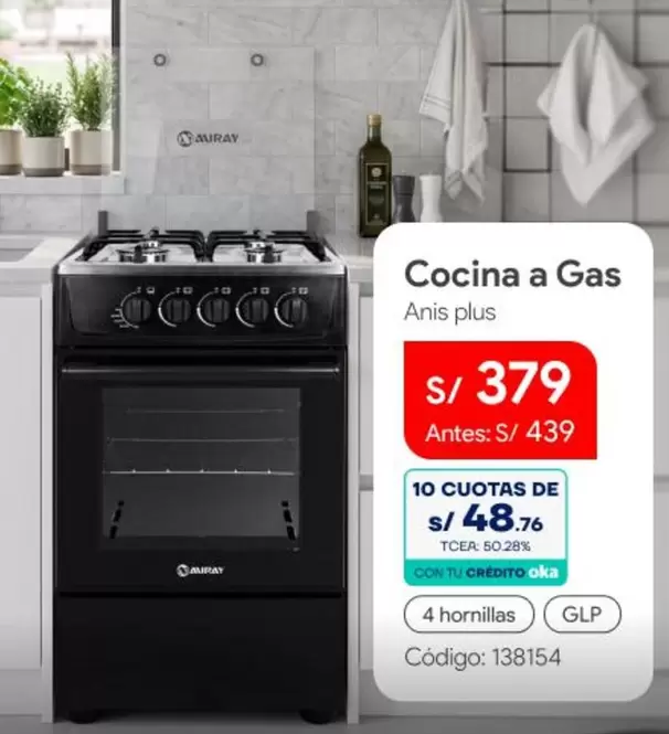 Miray - Cocina a Gas Anis plus