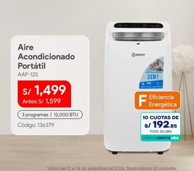 Aire Acondicionado Portátil AAP-125