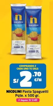 Nicolini - Pasta Spaguetti Pqte. x 500 gr.