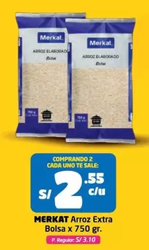 Merkat - Arroz Extra Bolsa