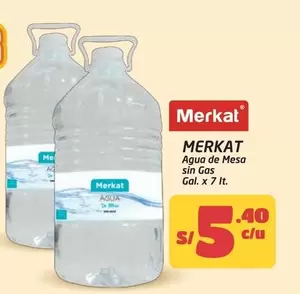 Merkat - Agua de Mesa sin Gas