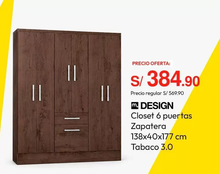 Closet 6 puertas Zapatera