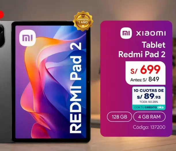Xiaomi - Tablet Redmi Pad 2