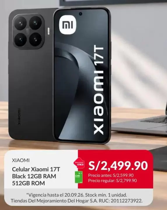 Xiaomi - Celular 17T Black 12GB RAM 512GB ROM