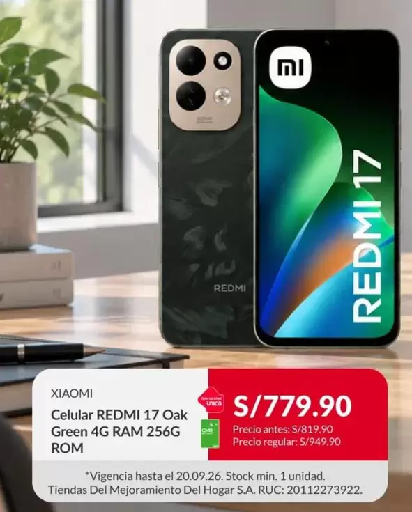 Xiaomi - Celular REDMI 17 Oak Green