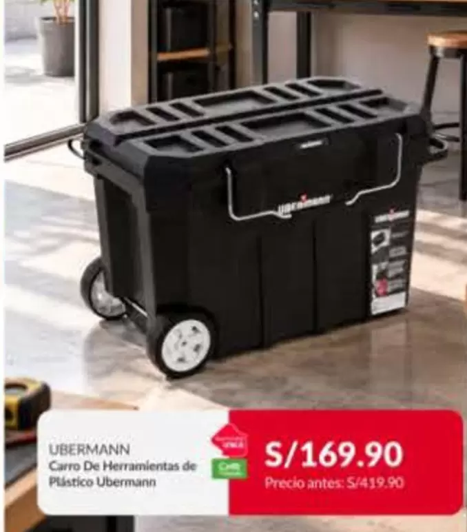 Ubermann - Carro de Herramientas de Plástico