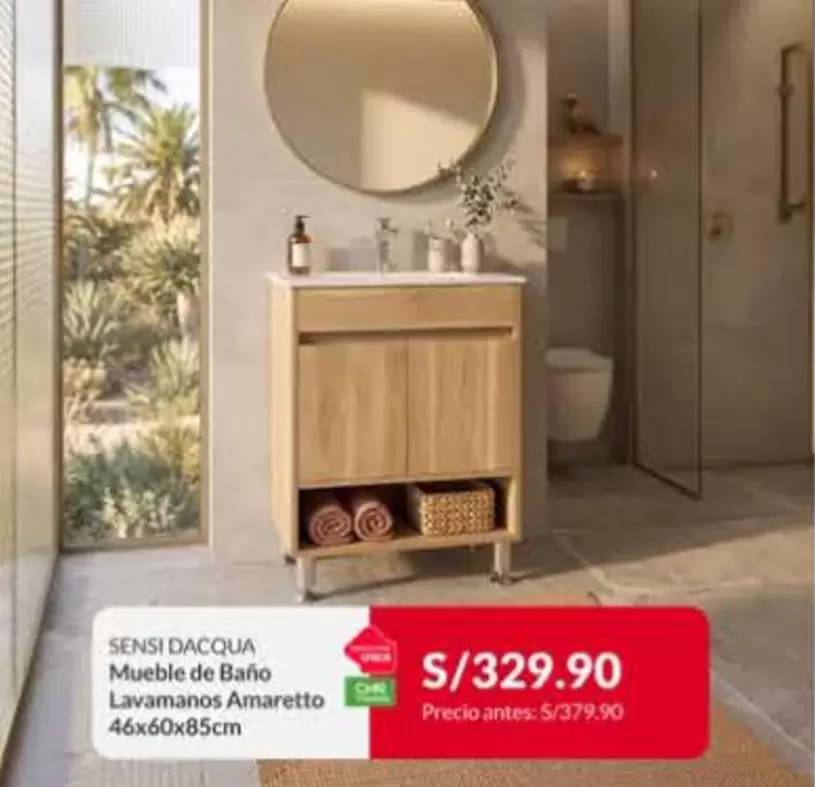 Dacqua - Mueble de Baño Lavamanos Amaretto 46x60x85cm