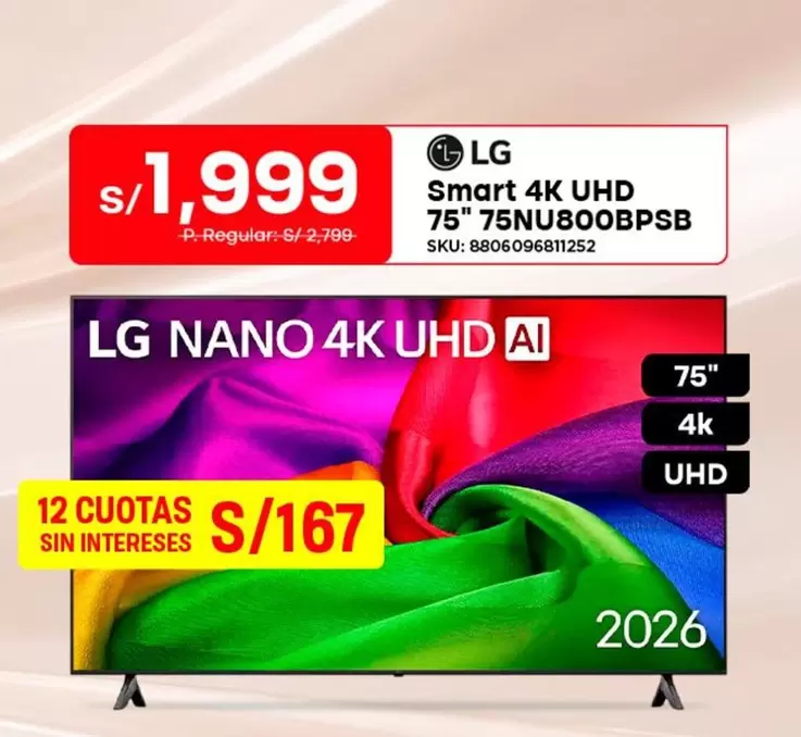 Lg - Smart 4K UHD 75" 75NU800BPSB
