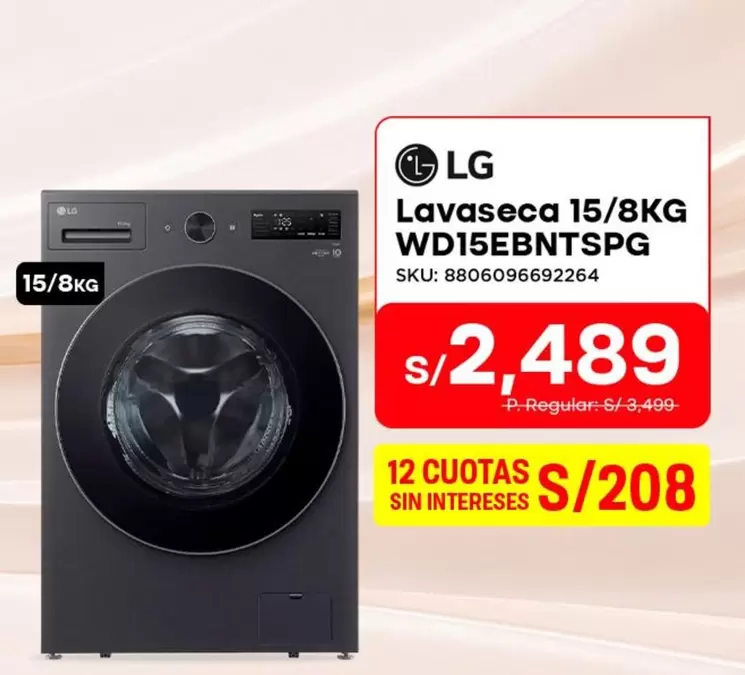 Lg - Lavaseca 15/8KG WD15EB NTSP G