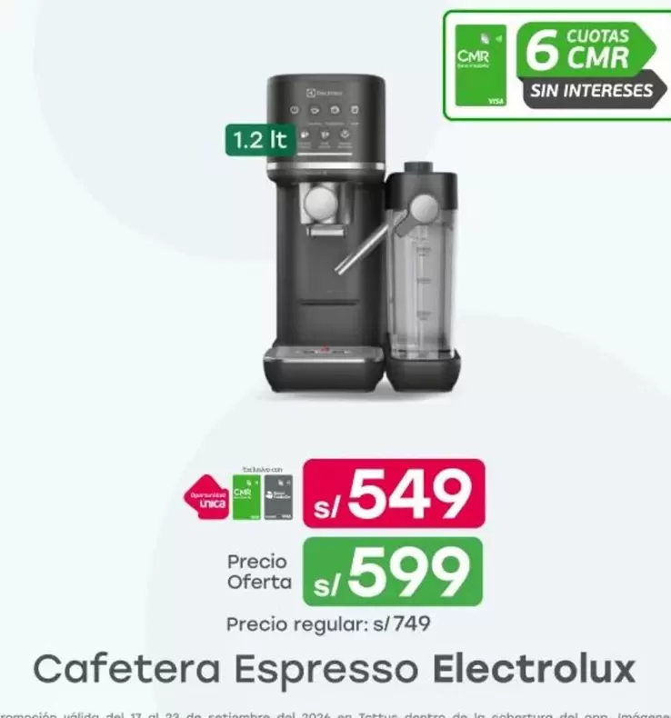 Electrolux - Cafetera Espresso
