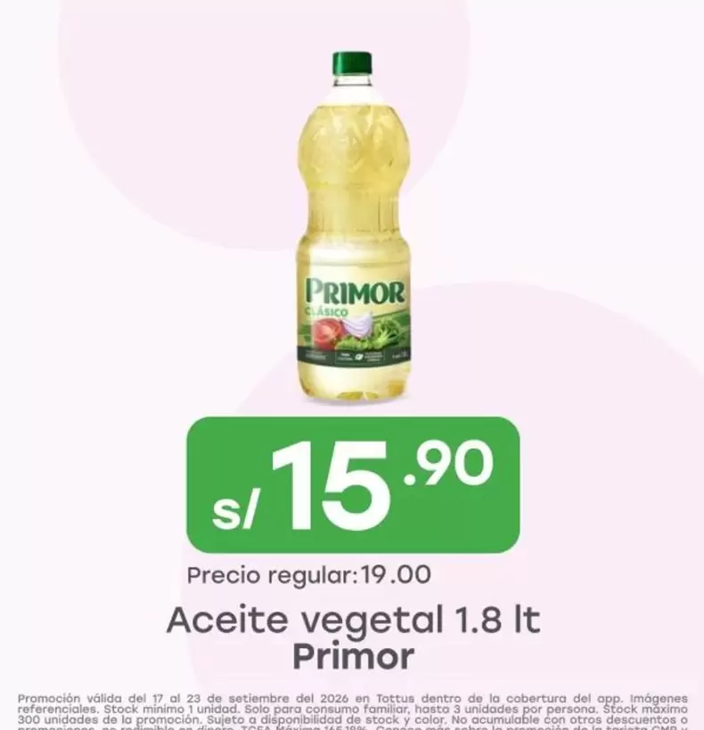 Primor - Aceite vegetal