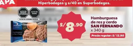 San Fernando - Hamburguesa de res y cerdo