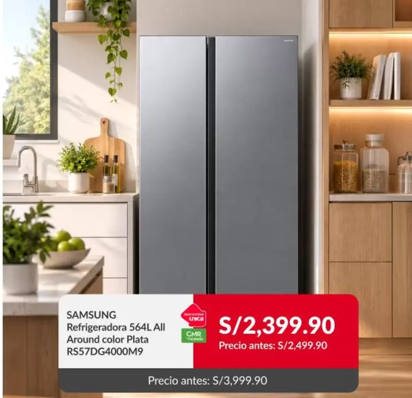 Samsung - Refrigeradora 564L All Around color Plata RS57DG4000M9