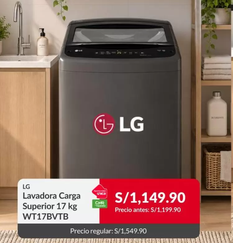 Lg - Lavadora Carga Superior 17 kg WT17BVTB