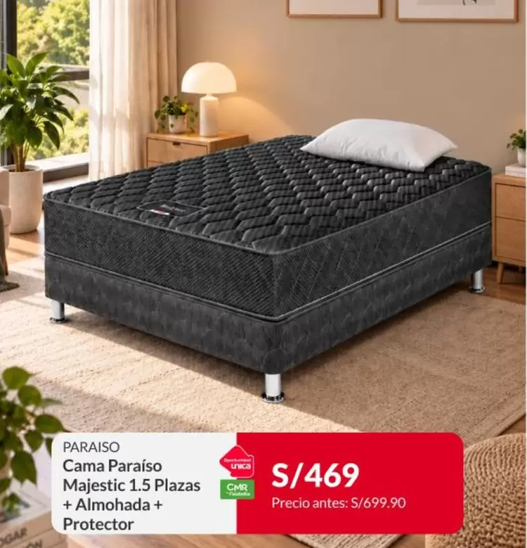 Paraiso - Cama Paraíso Majestic 1.5 Plazas