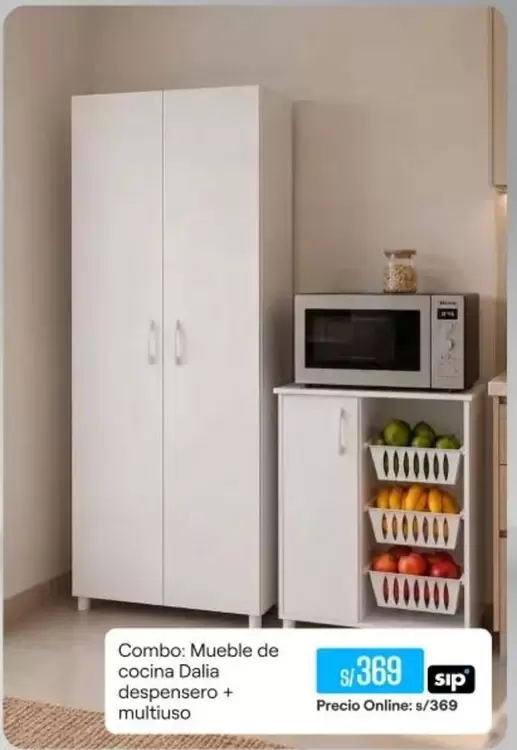 Mueble de cocina Dalia despensero + multiuso