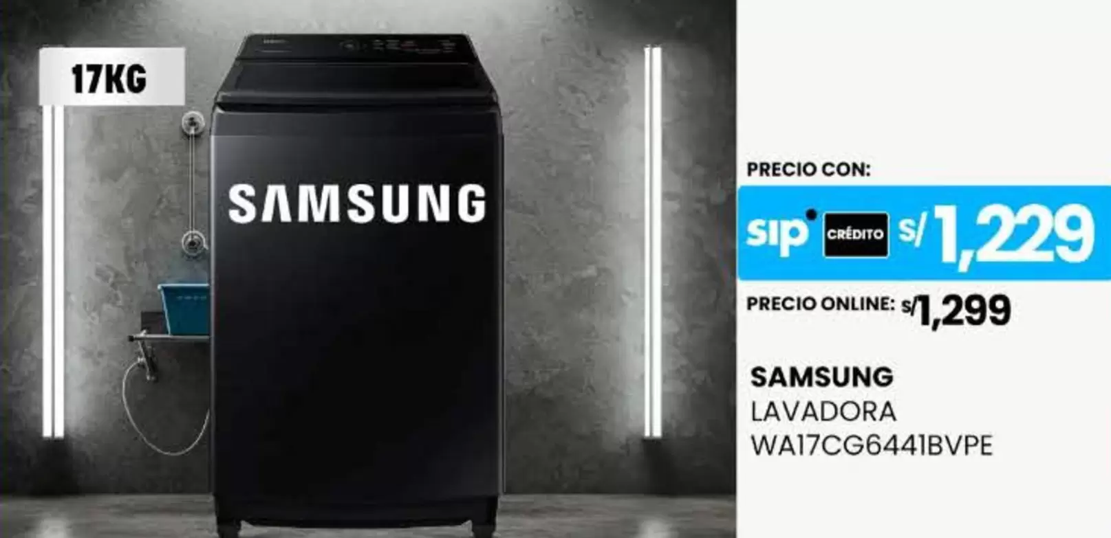 Samsung - Lavadora WA17CG6441BVPE