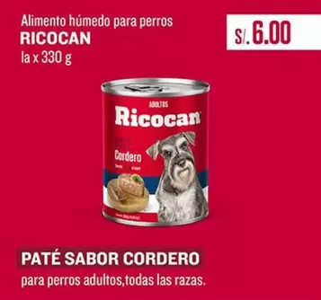 Ricocan - Alimento h
uevo para perros