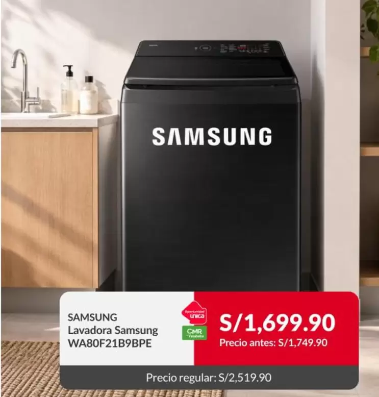 Samsung - Lavadora WA80F21B9BPE