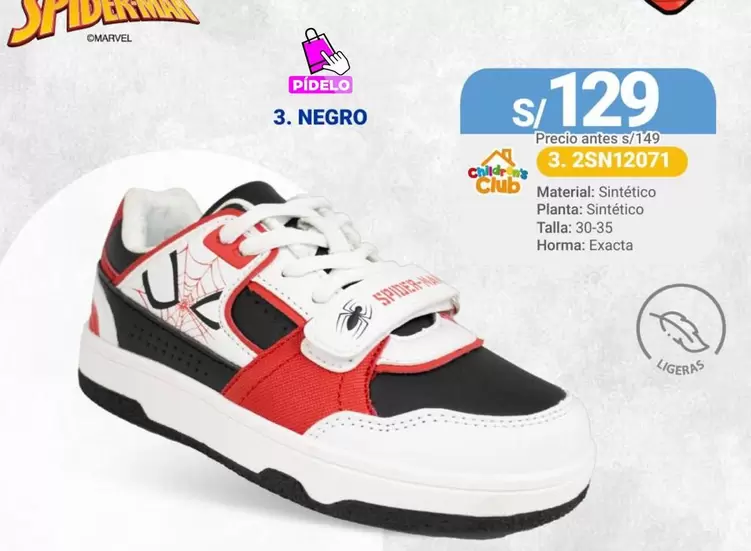 Spiderman - Zapatillas 3. Negro