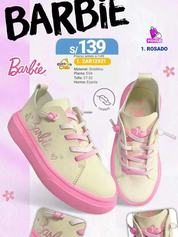 Barbie - Zapatillas 1. ZAR12921