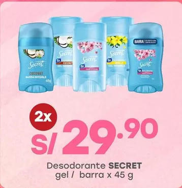 Secret - Desodorante gel / barra