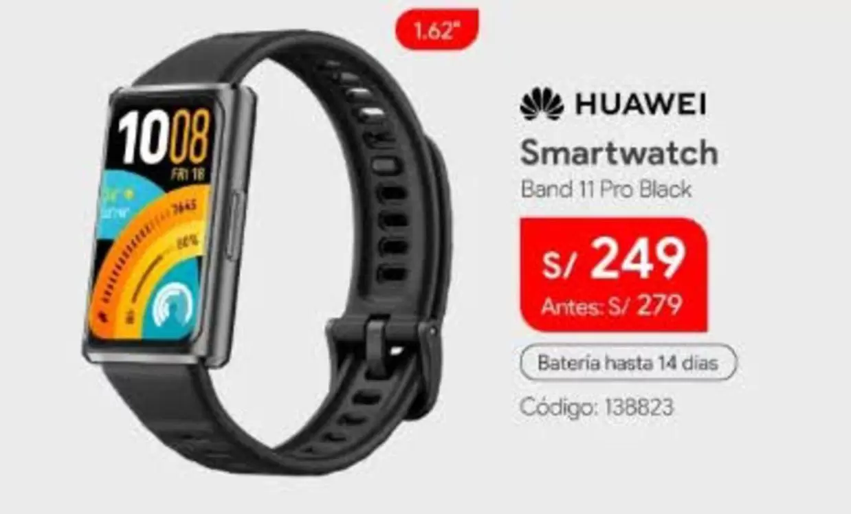 Huawei - Smartwatch Band 11 Pro Black