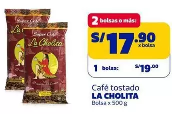 Café tostado Bolsa x 500 g