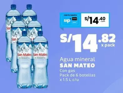 San Mateo - Agua mineral con gas