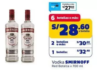 Smirnoff - Vodka Red Botella